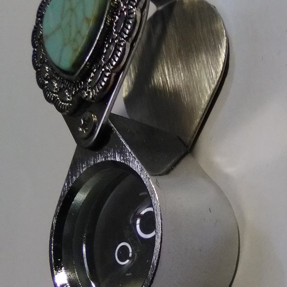 Magnifying Glass Turquoise Style Embellishment Jeweler's Loupe Pendant N… - Picture 4 of 7